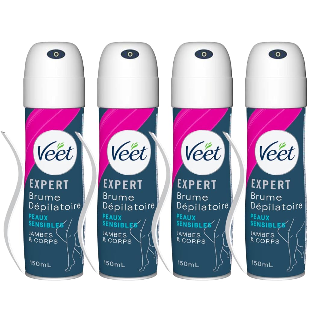 Veet Spray Epilation - Peaux sensibles - 4x150 ml