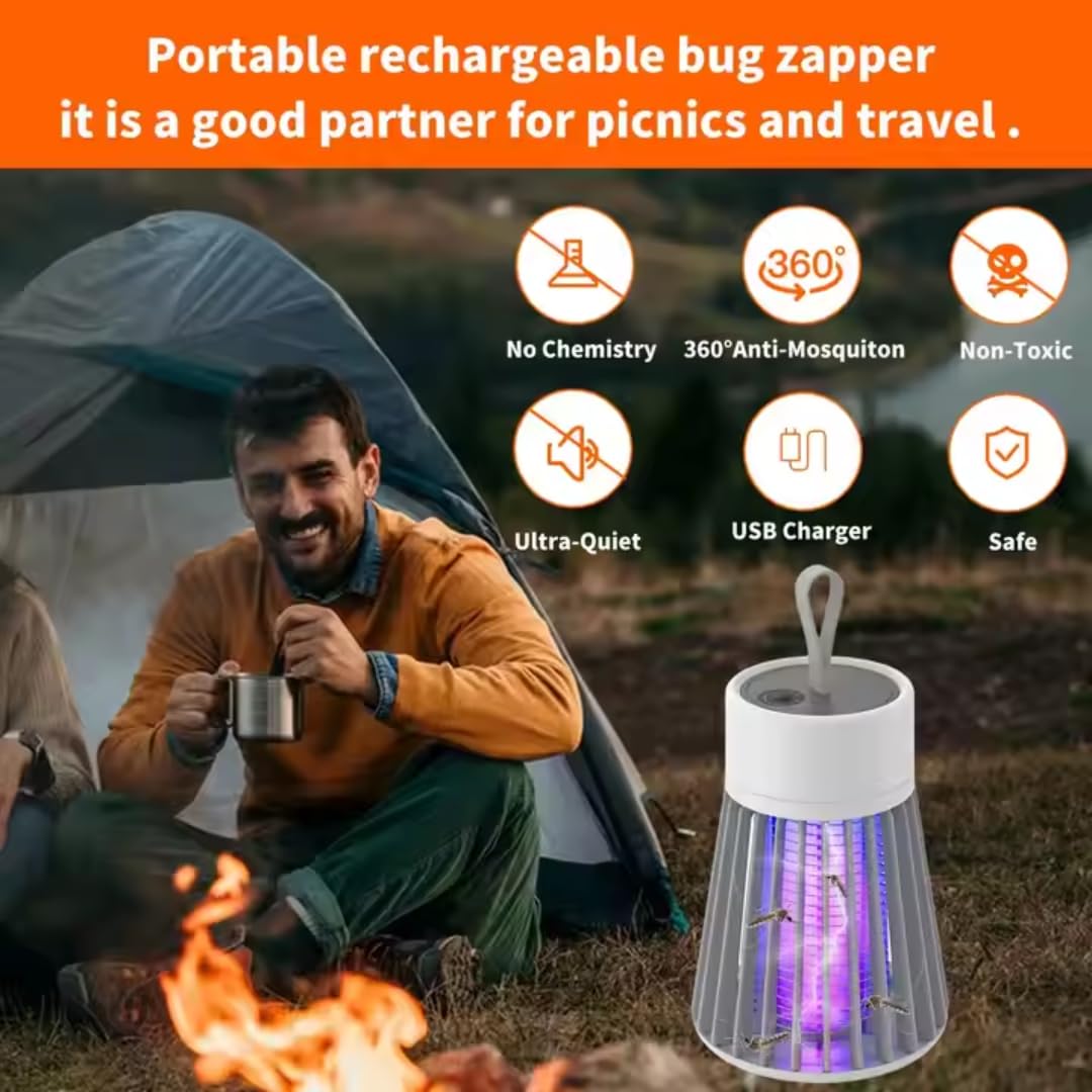 Patio Planet Eco Friendly Electronic LED Mosquito Killer Machine Trap Lamp, Theory Screen Protector Mosquito Killer lamp for USB Powered Electronic Mosquito Killer Bug Zappers (Pack of 1) 3