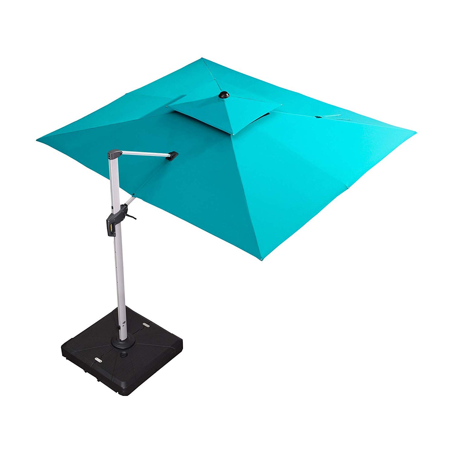 Amazon Com Purple Leaf 9 X 12 Double Top Deluxe Rectangle Patio Umbrella Offset Hanging Umbrella Outdoor Market Umbrella Garden Umbrella Turquoise Blue Garden Outdoor