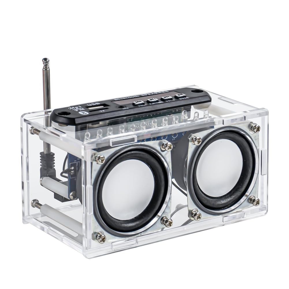 Cvoepobey DIY Bluetooth Speaker 87.5-108MHZ FM Radio Stereo DIY Kit Bluetooth Speaker DIY Kit FM Radio Soldering Practice Kit