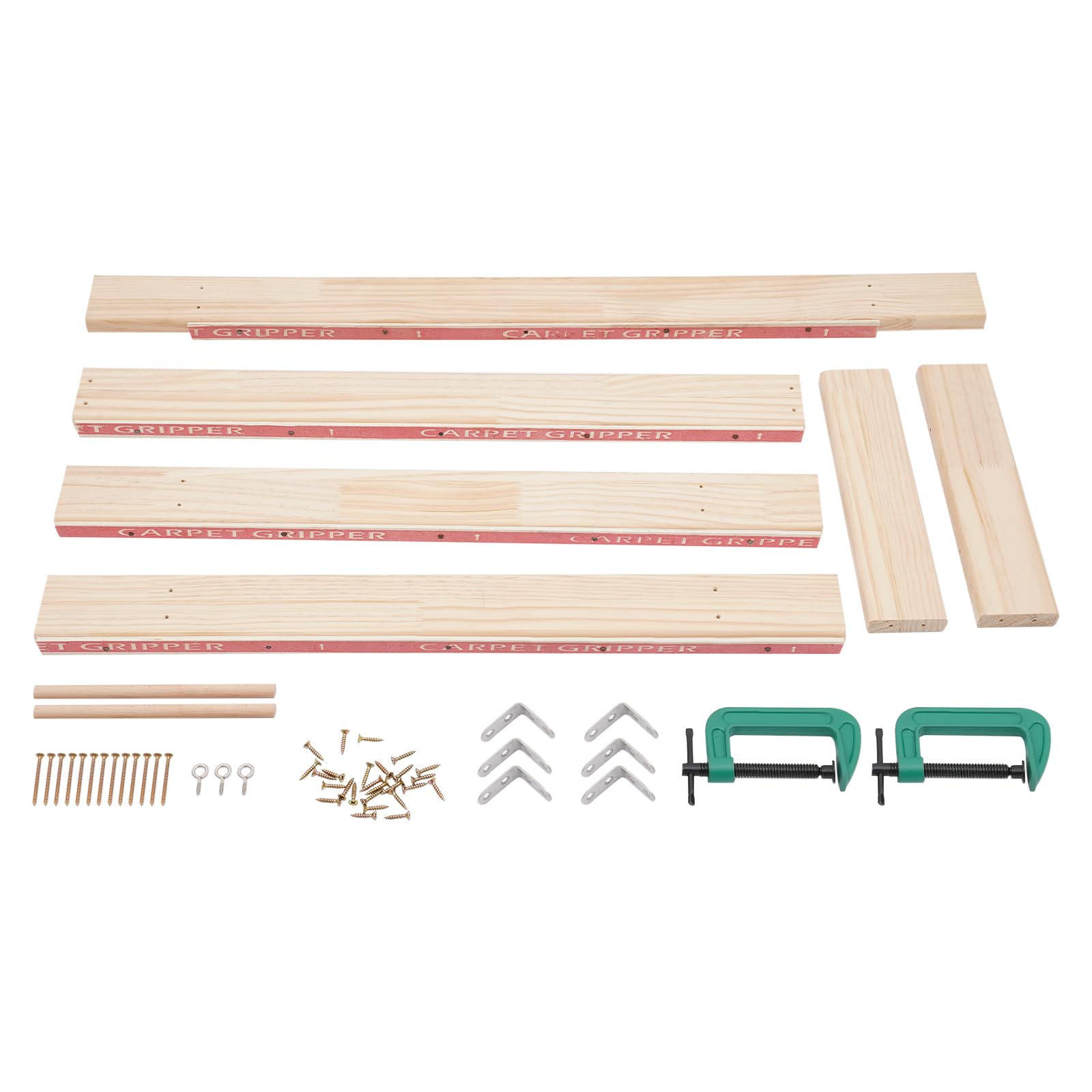 innytund Tufting Frame, 27.6in HolzTeppich Herstellung Rack Kit Teppich Tuft Stand mit 2* G Klemmmmen und 6* L-förmige Eckcodes, DIY Craft Making Rahmen Kit für Tapestry Nähen und Tufting Tuch Stand