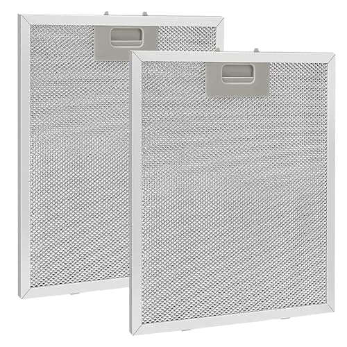 DAGORD 2 Stück Metallfettfilter für Dunstabzugshauben 320x260mm Filter Metall Ersatzfilter Aluminium-Fettfilter Austauschfilter Universal für Küchenabzugshauben