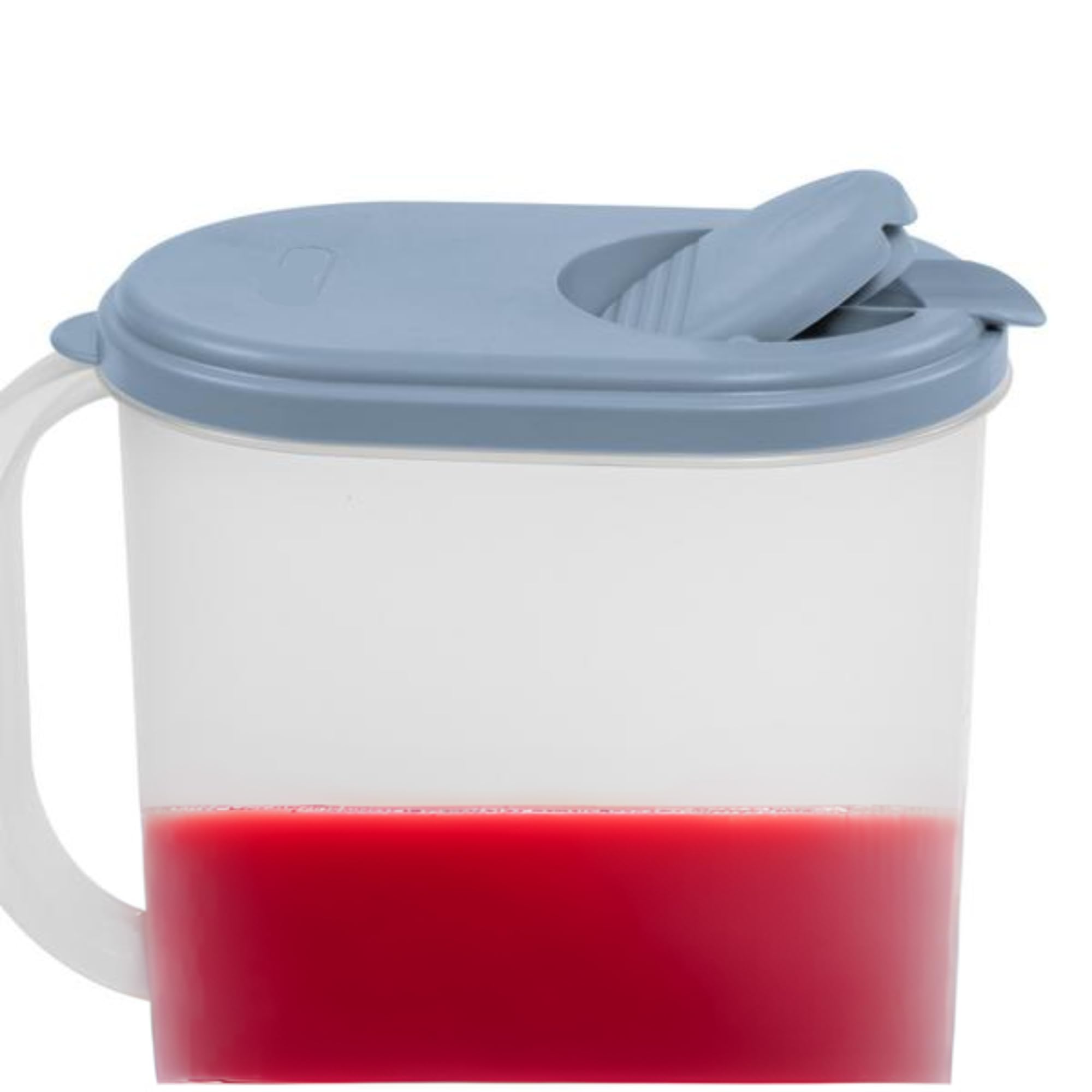 Jarra de agua de 1 galón con tapa y boquilla superior pivotante, diseño delgado que se adapta a la puerta del refrigerador, jarra de té de plástico de 1 galón con tapa, jarra de agua de 1 galón con