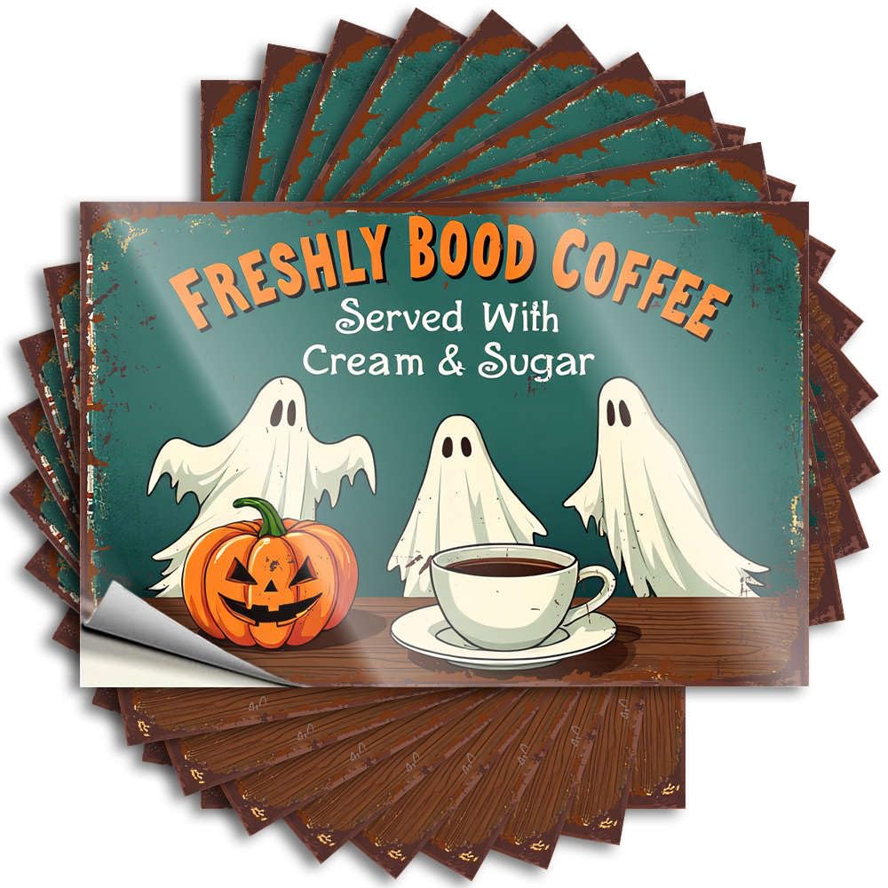 Fzfn Colour Tattoo Modern Vinyl Sticker | Freshly Brewed Coffee Served With Cream & Sugar Book For Dart Use(6X9cm)