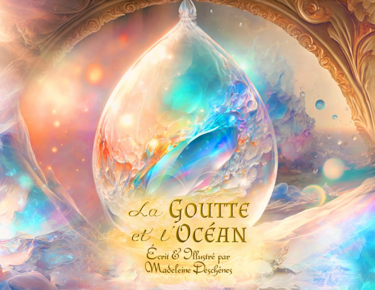 LA GOUTTE & L'OCÉAN: Une Quête d'Amour / Conte Philosophique pour Enfants et Adultes, Art Visionnaire Métaphysique, Livre Illustré Inspirant sur la Spiritualité.