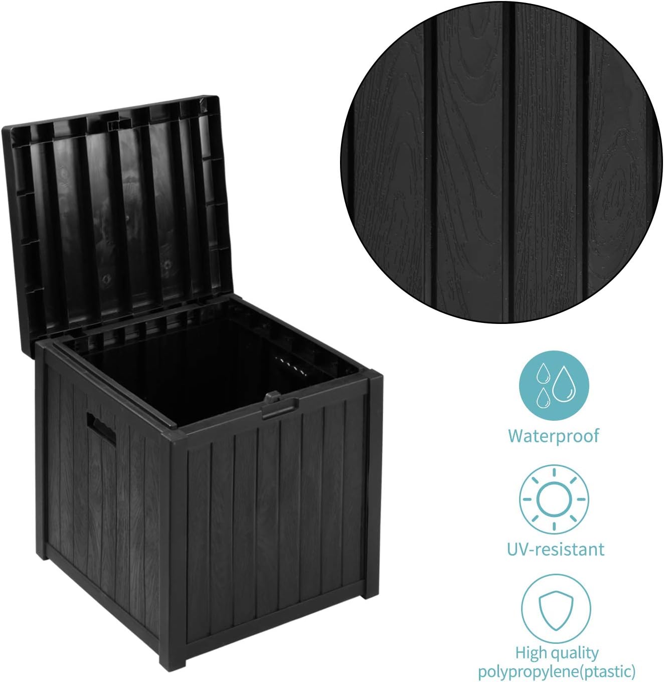 Outdoor Patio Medium Deck Storage Box Plastic Bench Box 51 Gallon Lightweight Storage Container and Organizer for Furniture Cushions,Garden Tools and Pool Toys : Patio, Lawn & Garden