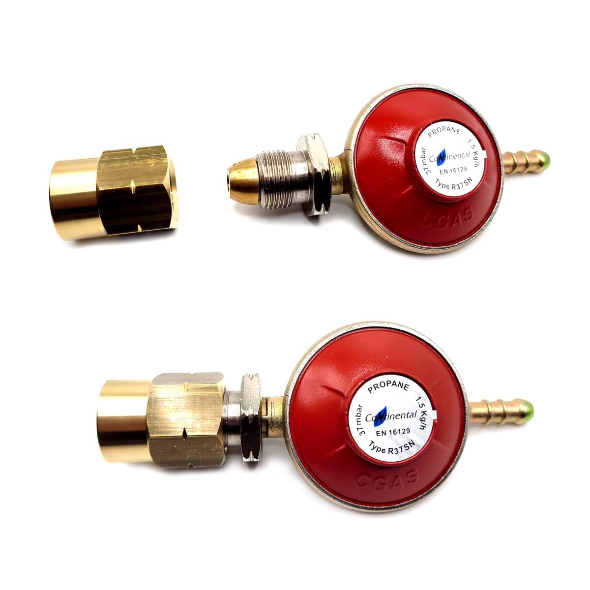 Adattatore per gas con filettatura sinistra in ottone, da bombola di butano a bottiglia standard UK POL propano da 5/8"