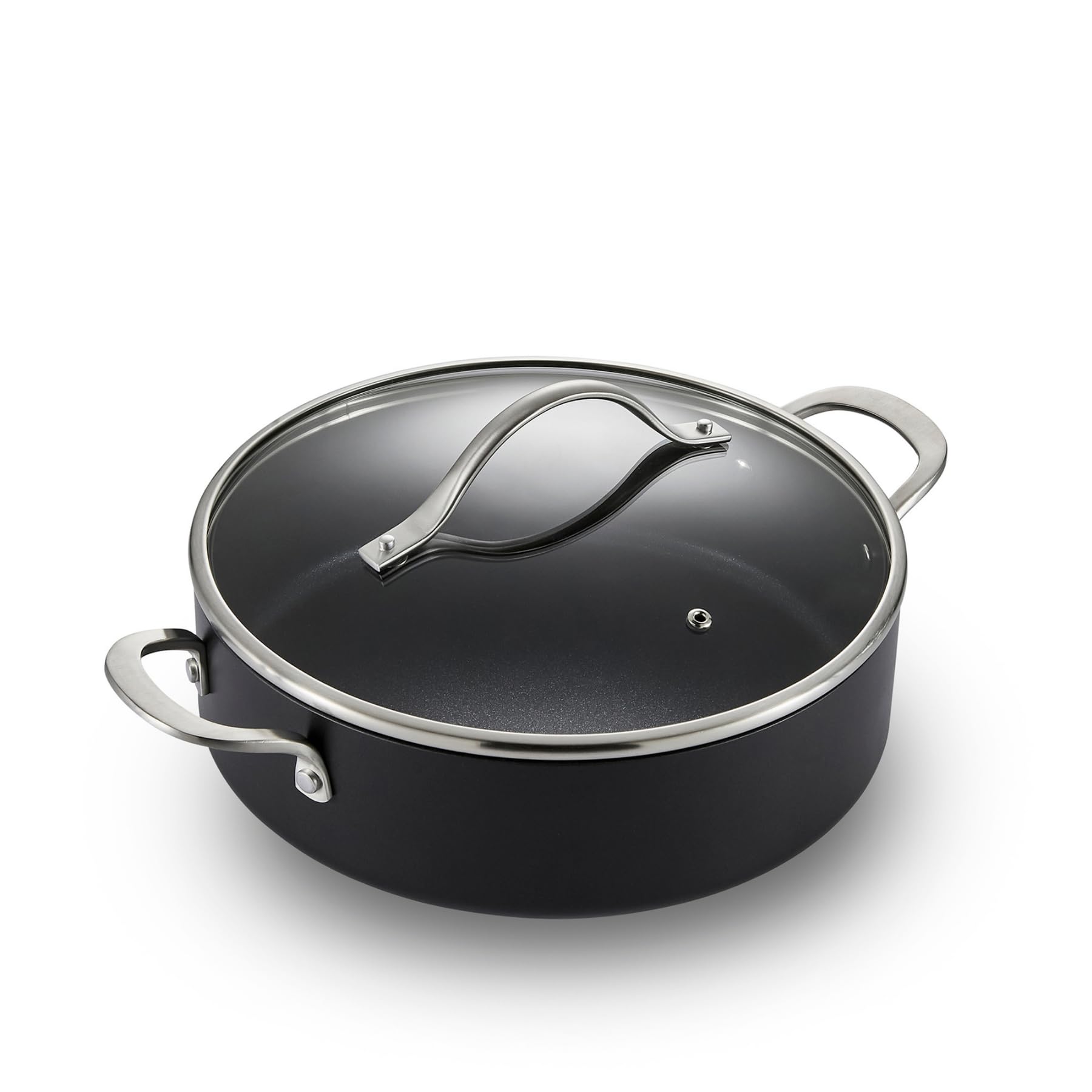 Morphy Richards Mastery 852505 - Casseruola antiaderente ILAG, in alluminio, 28 cm, adatta a induzione, gas, compatibile con dispositivi elettrici, senza PFAS, manici in acciaio inox