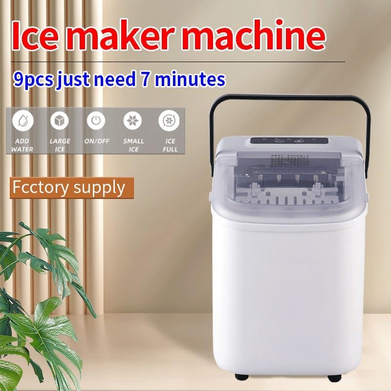 Fabricadora de hielo portátil QVK HS630 1.1L miniatura 2