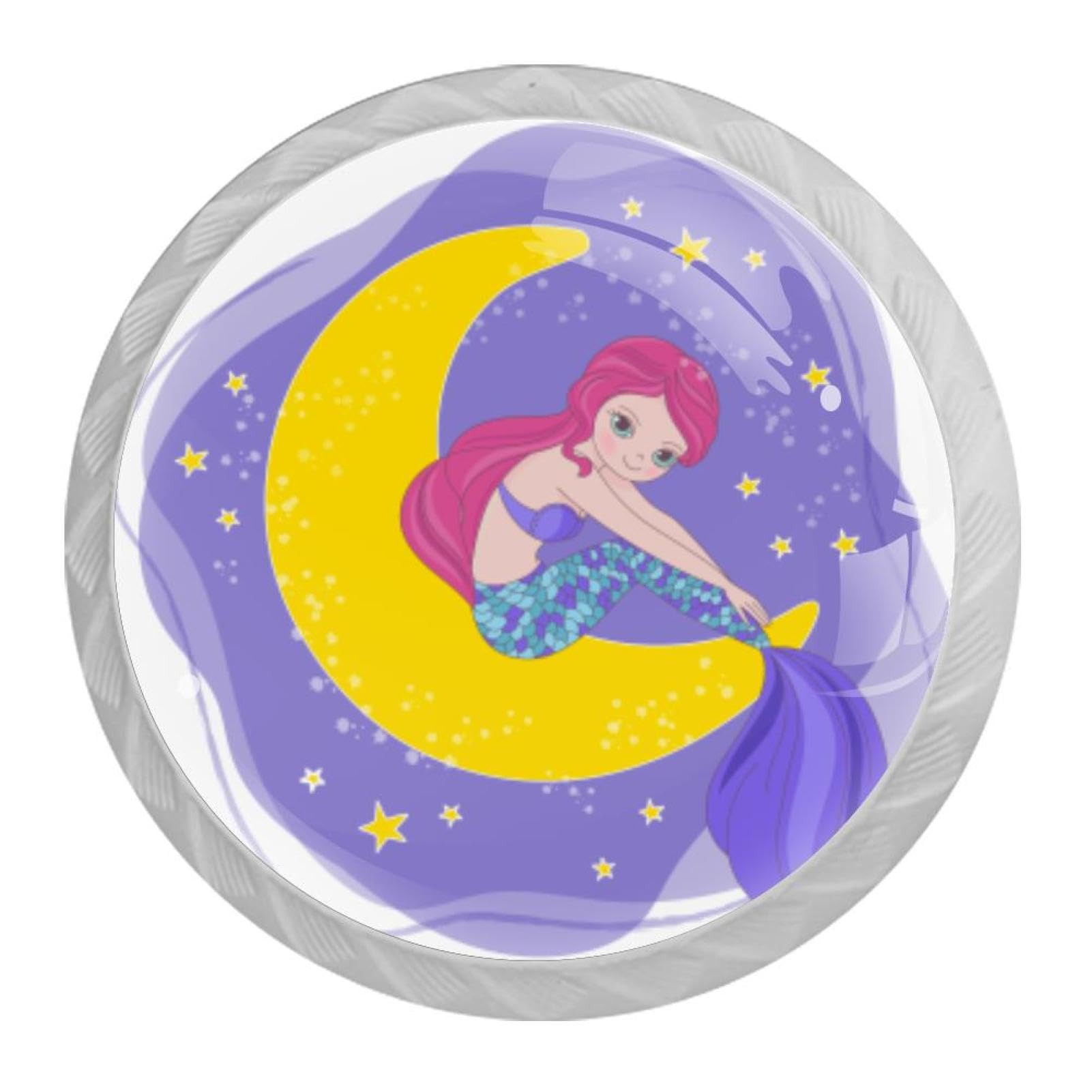 Tqmspg Multi Purple Mermaid Stars Pattern