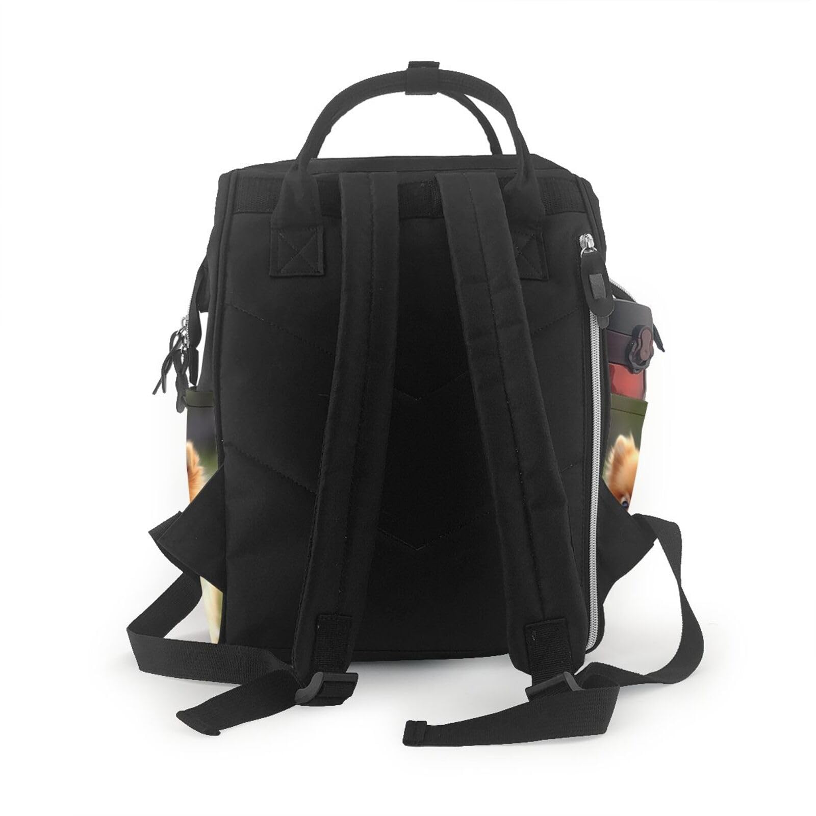 Sac à langer multifonction pour chien de Poméranie Sac à dos à langer Sac à dos imperméable grande capacité Sac de voyage pour bébé avec matelas à langer, porte-tétine