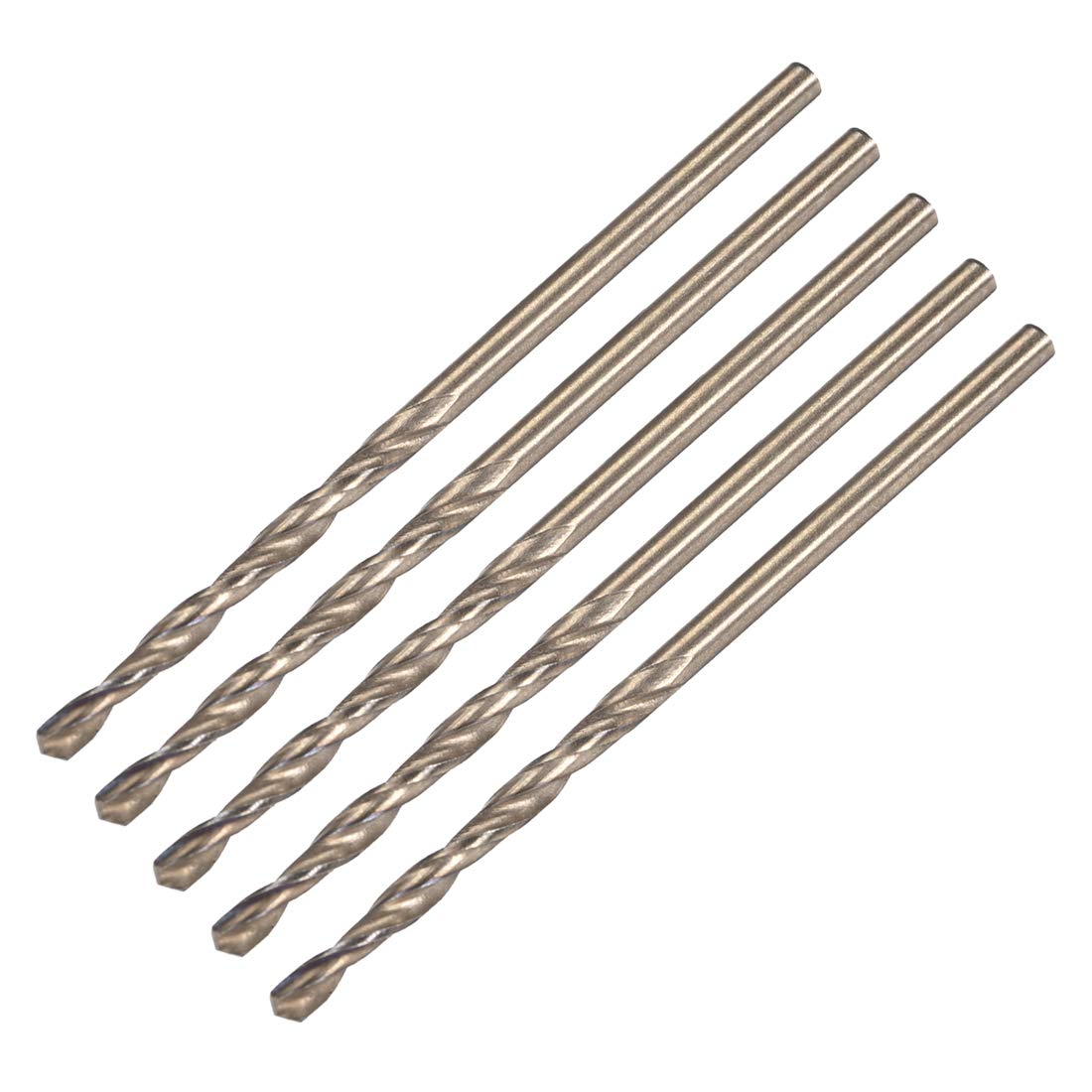 uxcell 24pcs Straight Shank Twist Drill Bits 2mm Gold Titanium & Black Nitride Coated High Speed Steel (HSS) 4341 with 1.5mm Shank for Stainless Steel Alloy Metal Plastic Wood