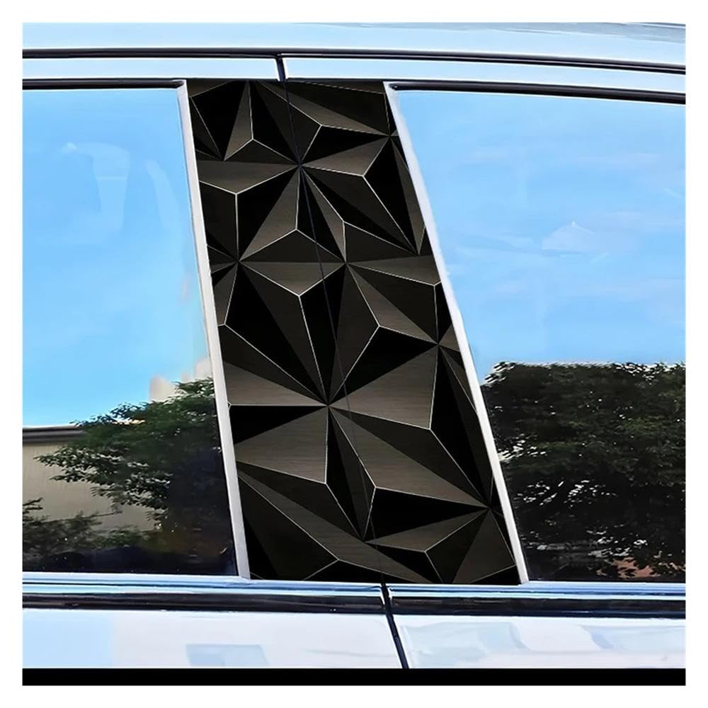 Dabhuoc One Color Car Parts 2Pcs Car Center Pillar Stickers Geometry Scratch Protection