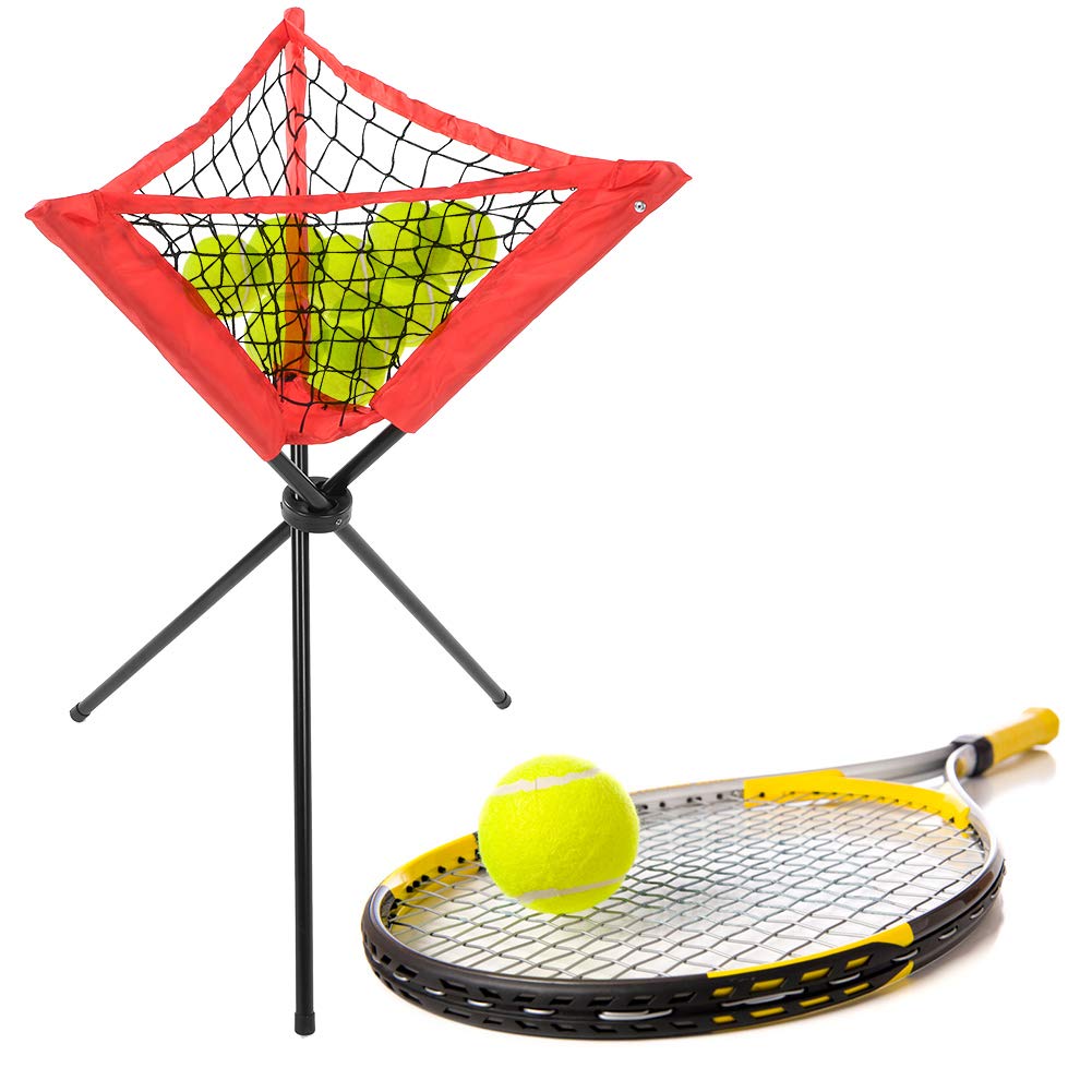 Socobeta Bolsa de Red Triangular Portátil para Práctica de Bateo de Béisbol y Softbol con Soporte para Trípode Rojo