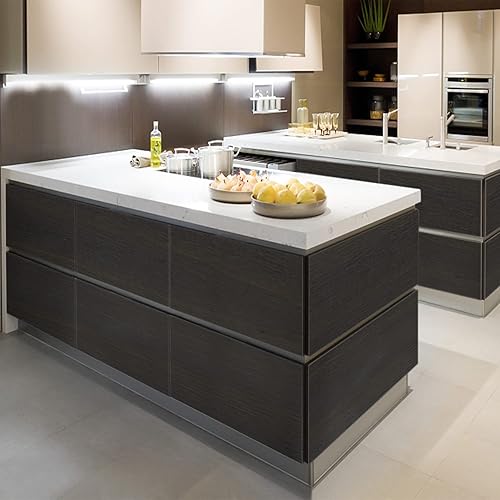 Miniatura 6 de Papel de contacto grueso de nogal oscuro, papel tapiz de madera para despegar y pegar de 16"x198", impermeable, autoadhesivo, papel tapiz marrón