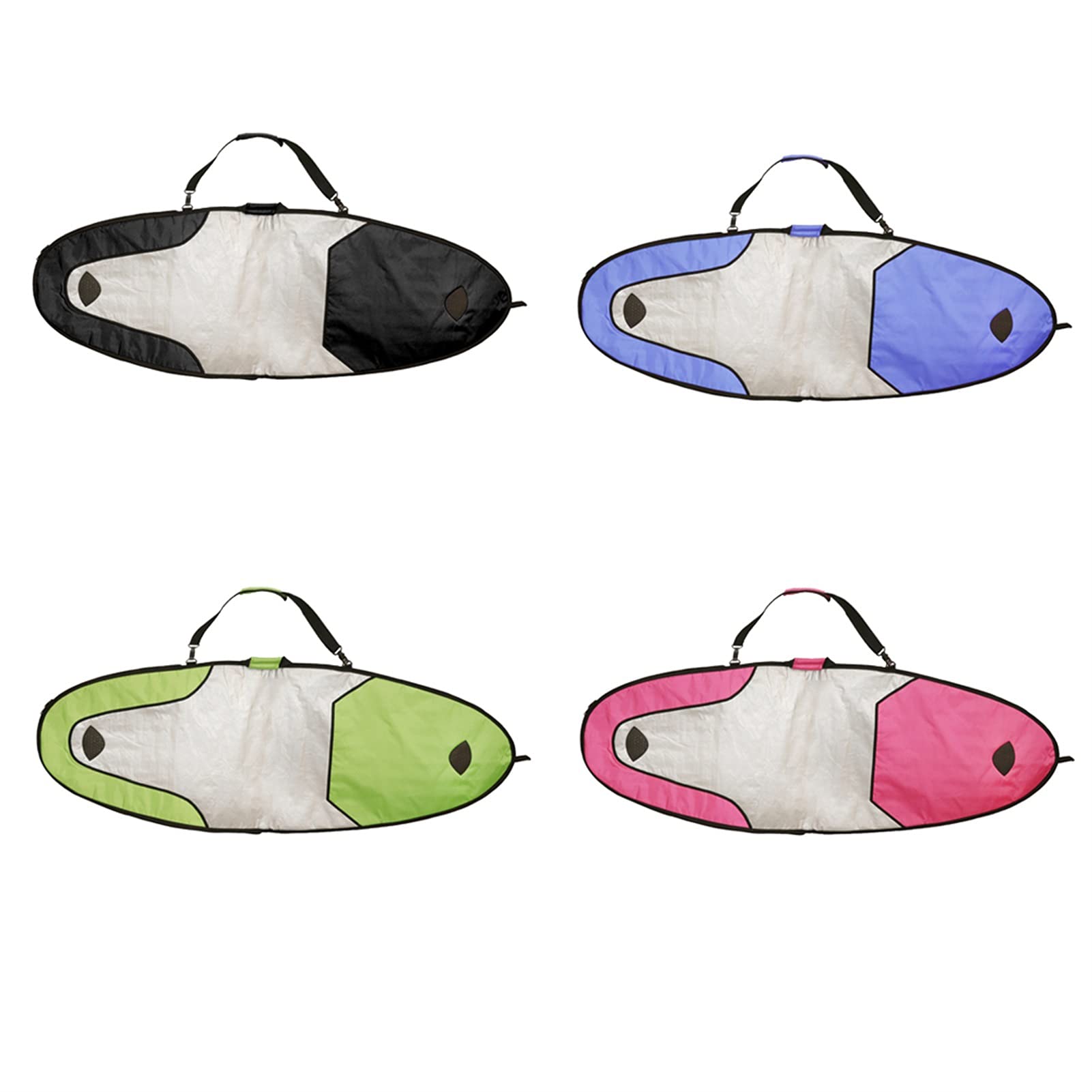 Portable Surfboard Bag Travel Longboard Single 7ft Padded Cover Holder Shoulder Strap Surfing Bags (Color : Black)