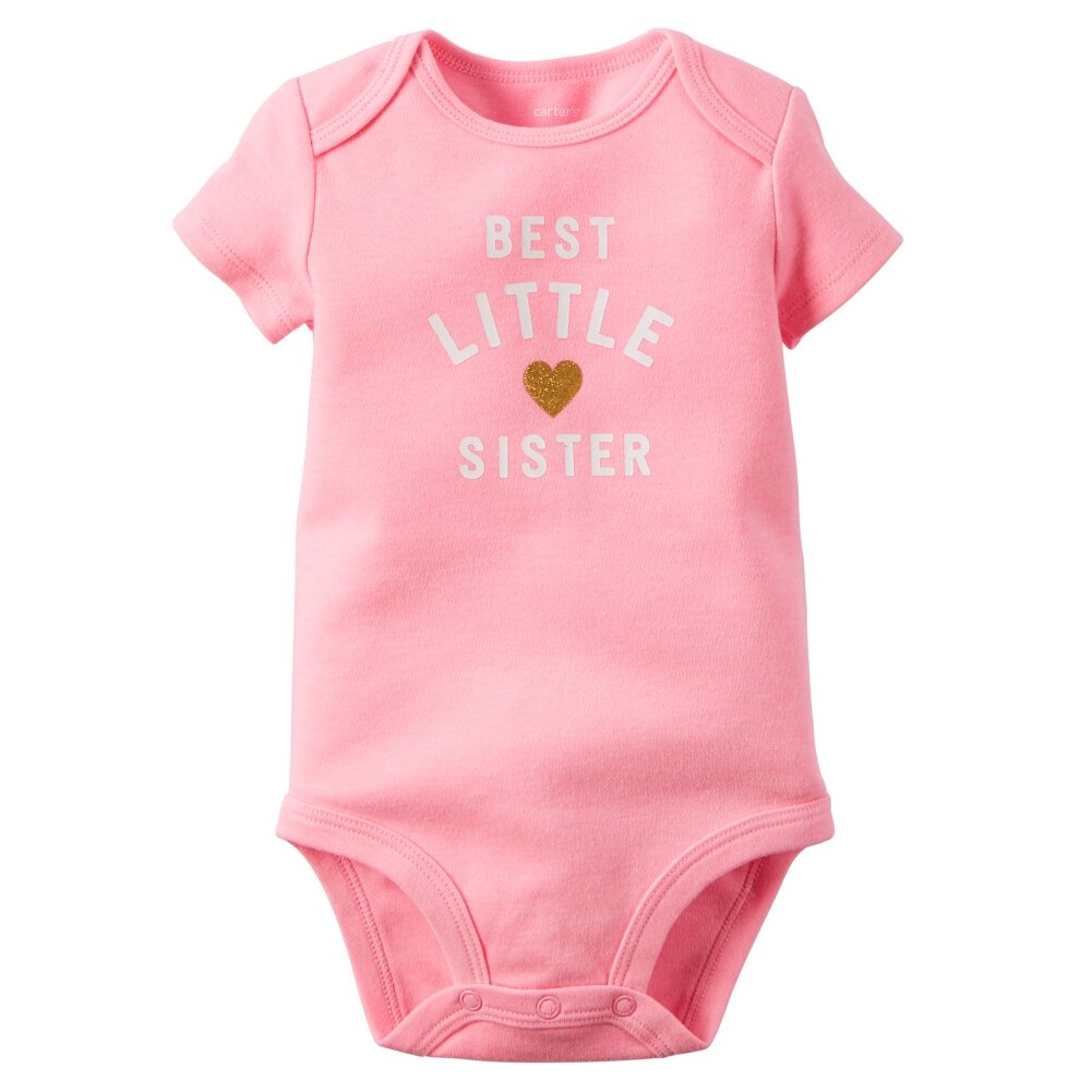 Carter'sCarters Baby Girls Best Little Sister Bodysuit Pink 24M