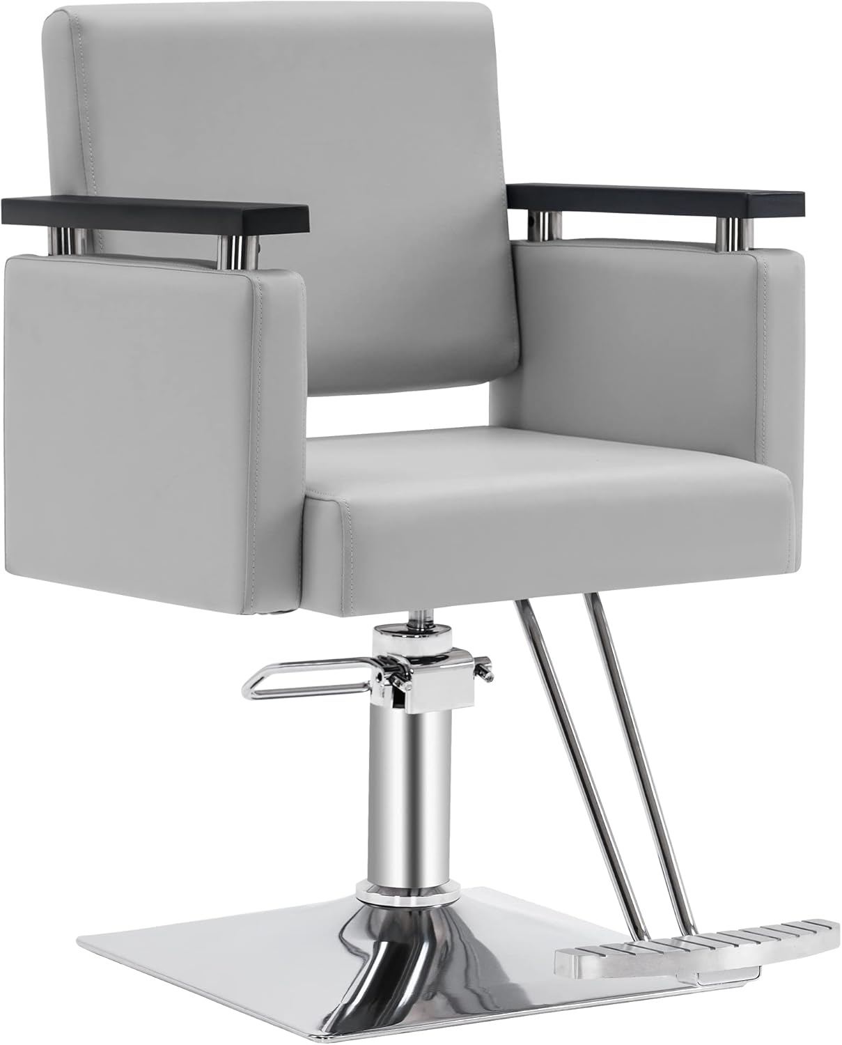 BarberPub Classic Hydraulic Barber Chair Salon Chair Beauty Spa Styling Salon Equipment 8803 (Grey)