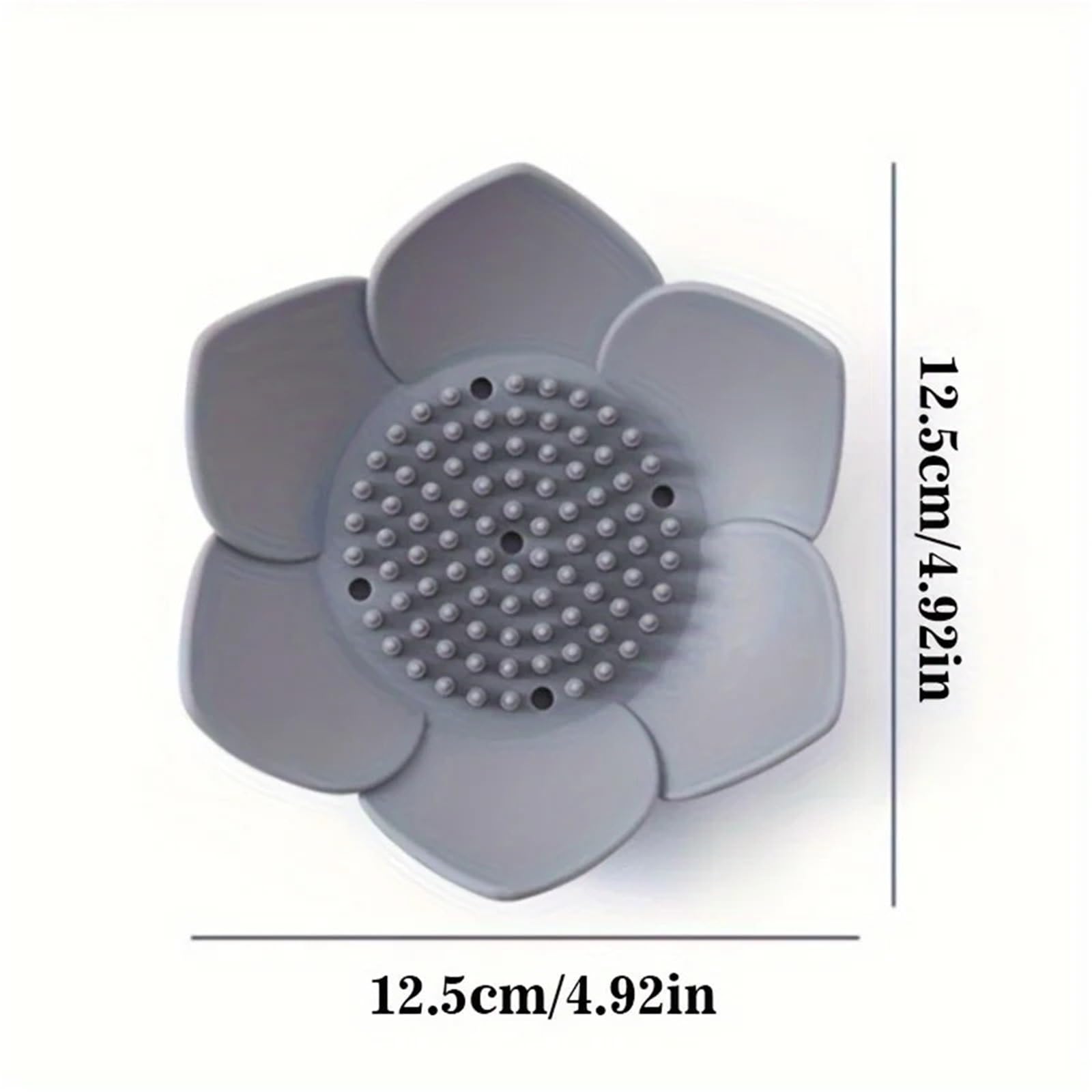 Jabonera Antideslizante, Caja de jabón 3 Piezas. Bandeja Drenaje Viaje con Agarre Silicona, Utensilios baño, Multicolor(White)