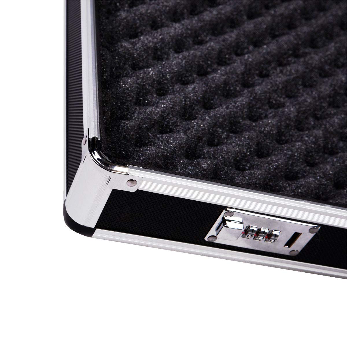 COSTWAY Custodia Dura in Alluminio per Fucili Valigetta Pistola con Serratura, 134 x 35 x 12 cm