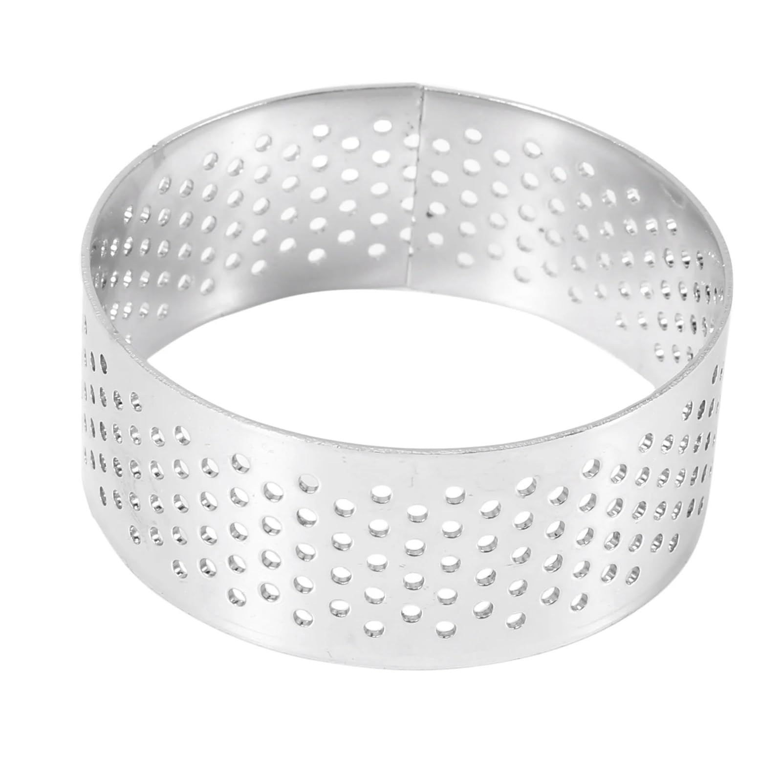 Anneau à Tarte en Acier Inoxydable de 5cm, Anneau Rond perforé résistant la Chaleur for gâteau Mousse, Outils Cuisson for Donuts, 12 Paquets pour Gâteau Cheesecake(12PCS (7cm))