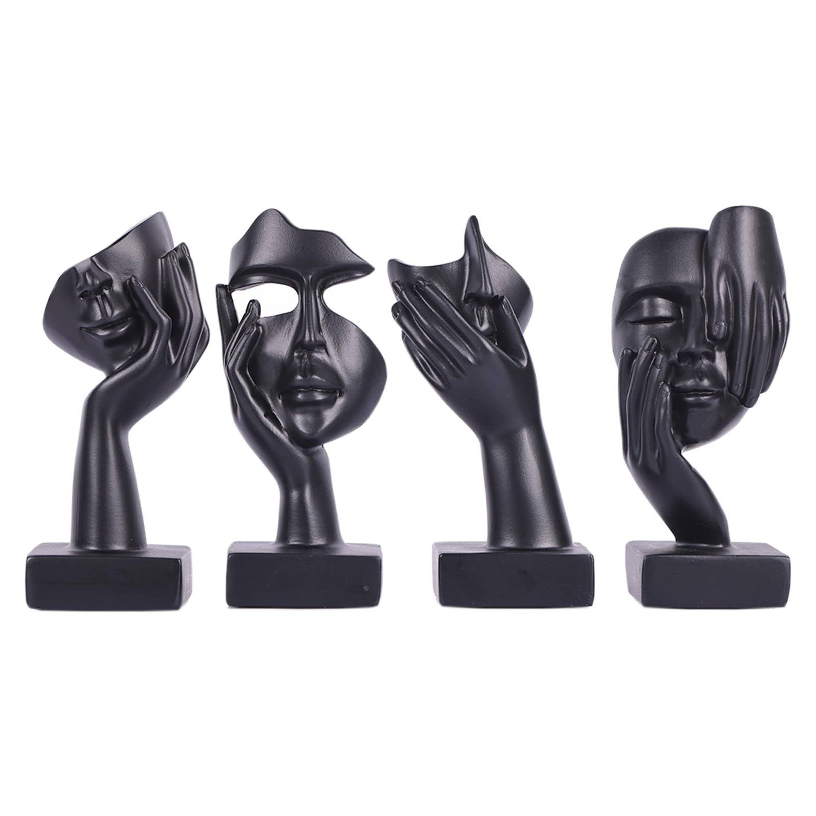 UANYEMON Thinker Statue Decor Items,Gold and Black Abstract Art Sculpture,Modern Home Décor Accents,Living Room Decor and Accessories,Knick Knacks for Shelves,Shelf Decor Aesthetic