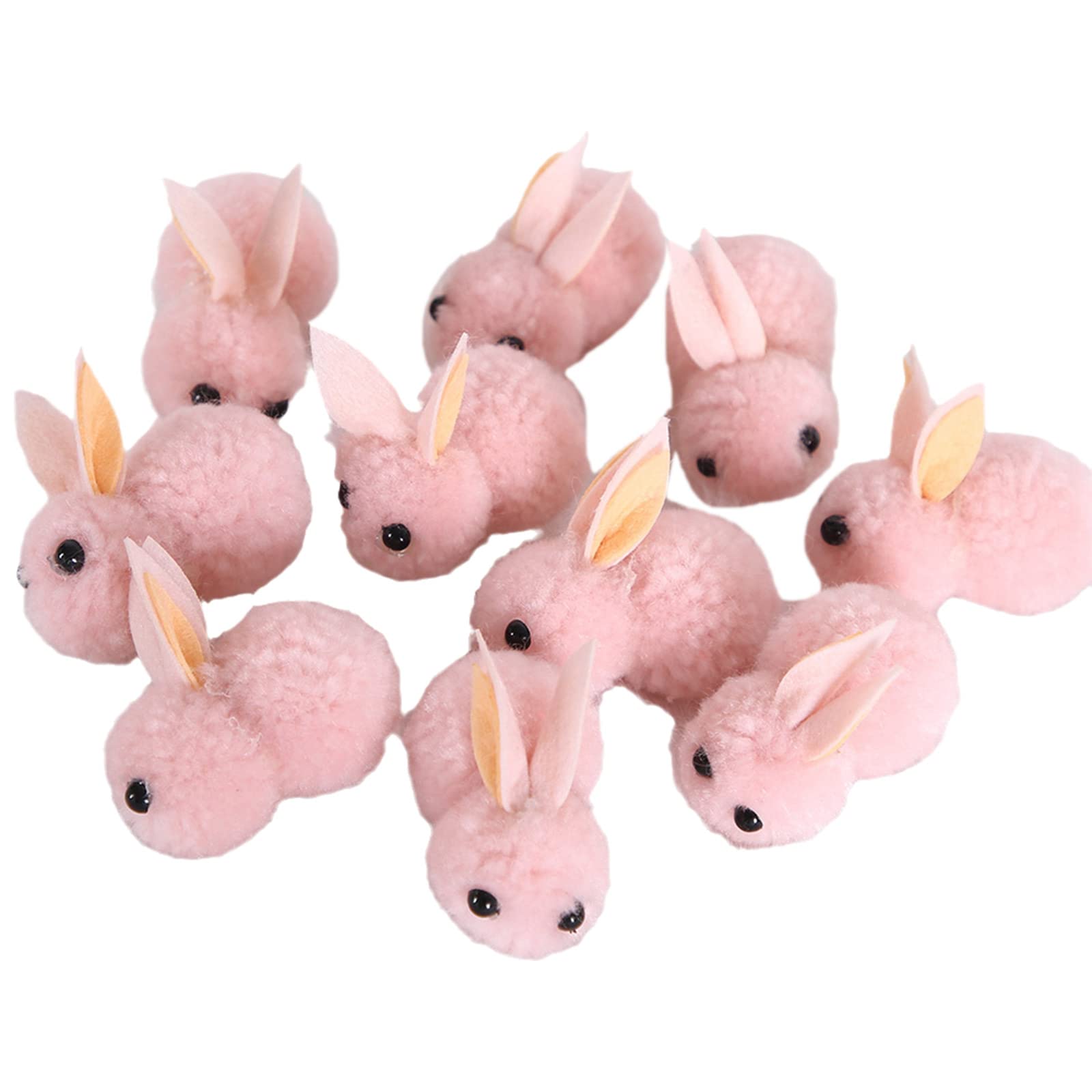 NEWFT Easter Rabbits 10 Pcs Plush for Doll Animal Dolls for Adults Making Supplies Accessory