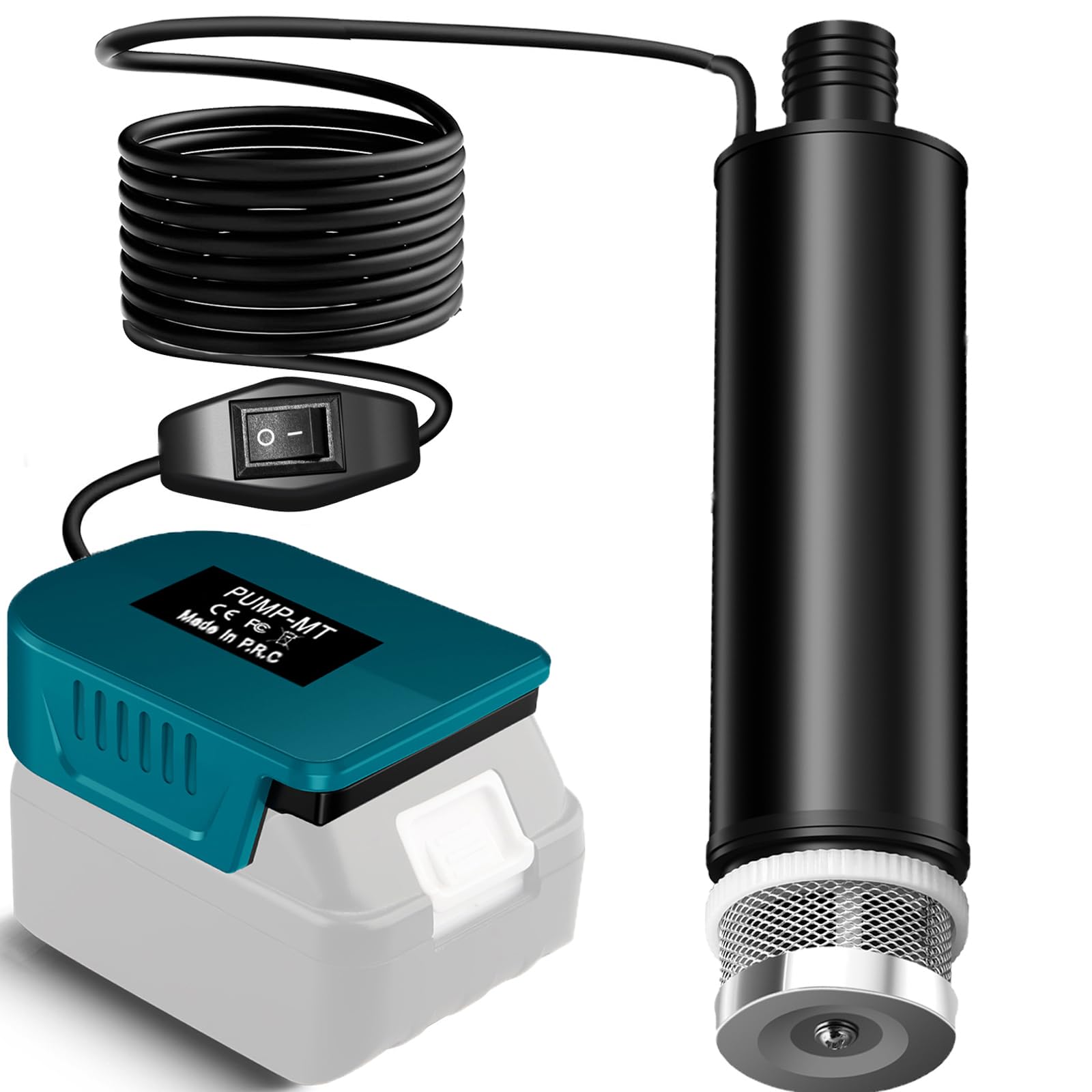 BAT20TL 635GPH Water Pump for Makita 18V Battery, Cordless Transfer Pump with Sediment Filter, 100W High Flow Battery Powered Water Pump for Pool, Garden, Tub, Camping Draining (Bare Tool)