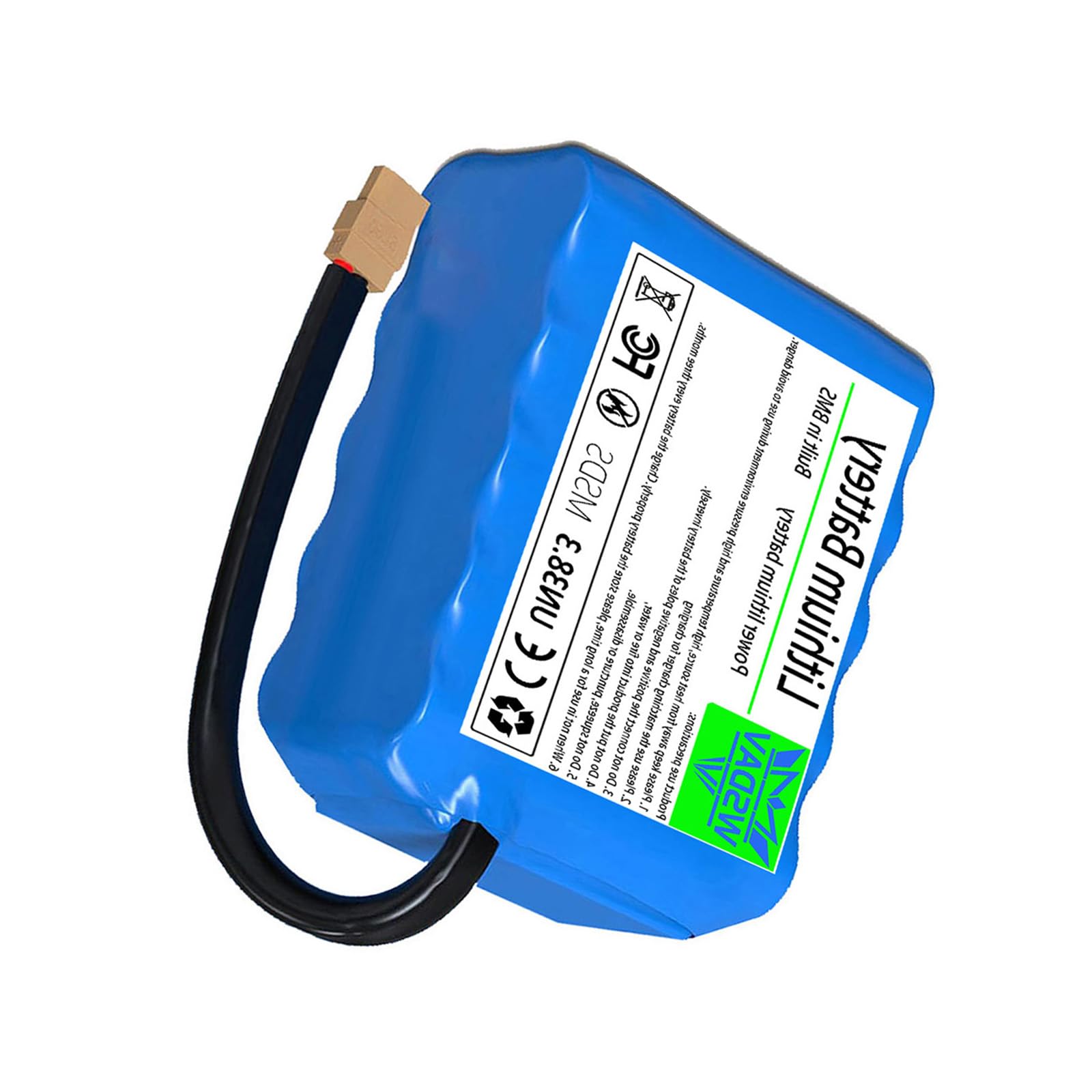 Batterie de Remplacement Hoverboard 36V 2Ah Anti Panne avec BMS Intégré