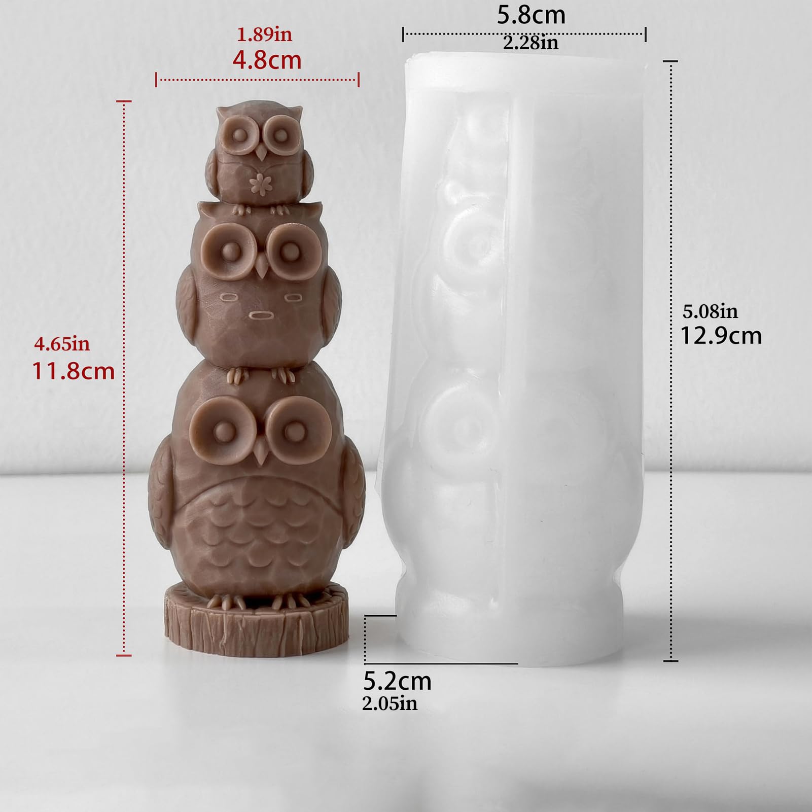 per candele in silicone a forma di animale, 3D , riutilizzabile, impilabile, stampo per candele a forma di animale, per festa del Ringraziamento, vacanze, uffici, casa, scrivania