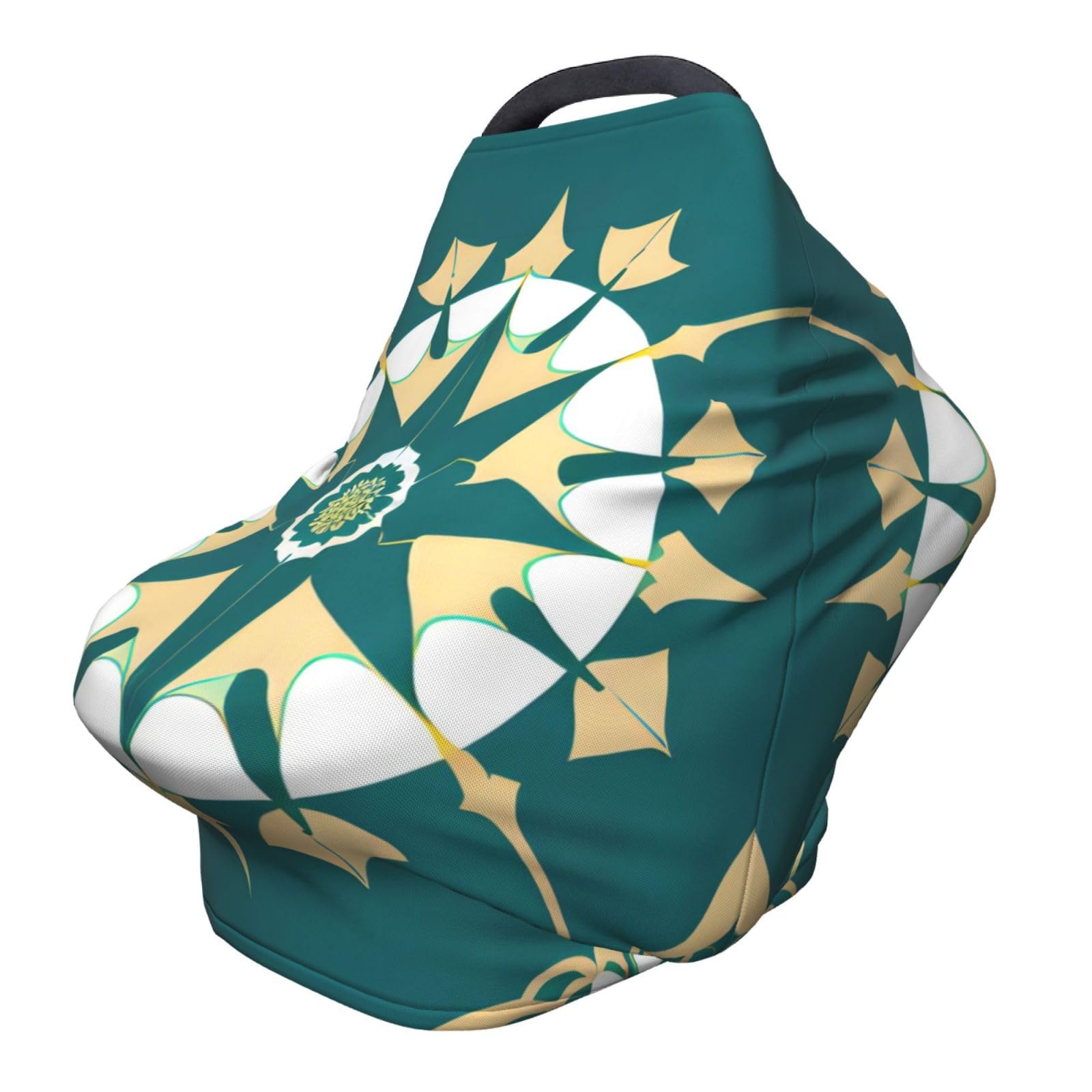 XZDHYZ Exotic style floral Versatile full-print Stroller Chair Cover/Nursing Cover, specially designed for your baby, Black