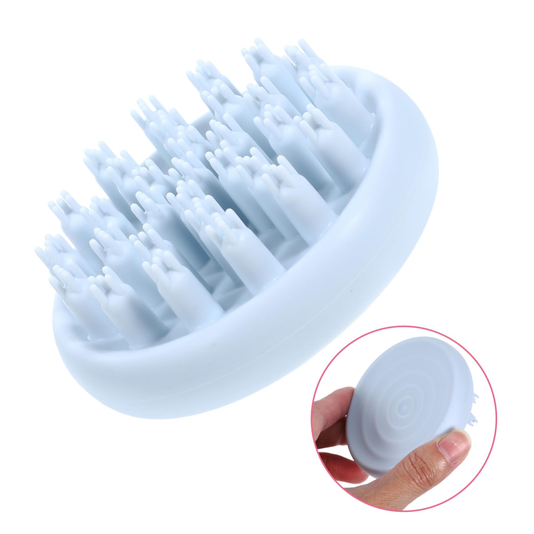 Healvian 5piezas Cepillo Masajeador Para Cabelludo Exfoliador De Escalp Para Limpieza y Masaje Para Tipo De Cabello Hielo