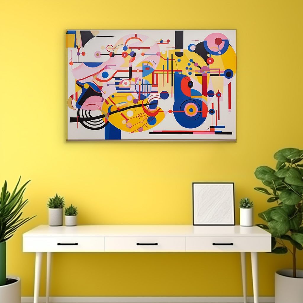 Canvas for Living Room. Vivid Whirls and Pastel Swirls Unleash Artistic Energy, 27 x 18 inch Canvas Wall Art - Contemporary Masterpieces - Modern Home Decor