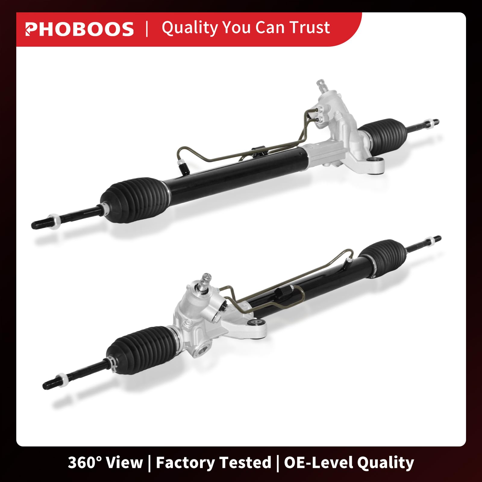 PHOBOOS Conjunto de piñón y cremallera de dirección hidráulica compatible con Honda CR-V 1997-2001, L4 2.0L. Nueva unidad, a prueba de fugas, ajuste atornillado directo, Ref. 26-1776