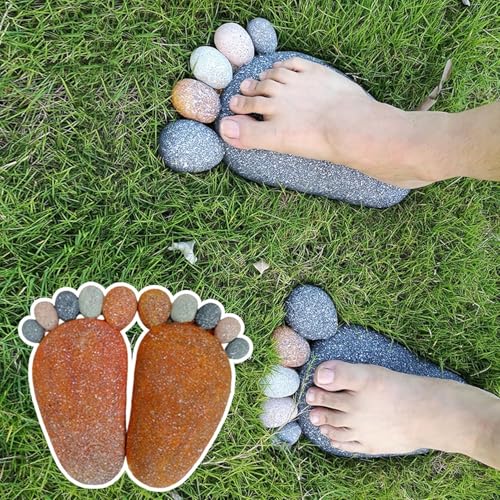 Pietre miliari a forma di piede per vialetti da giardino e decorazioni paesaggistiche