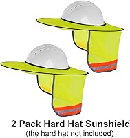 Vista 7 de Casco de protección solar - Actualización de cobertura de cuello con visera completa y franja reflectante para cascos de construcción