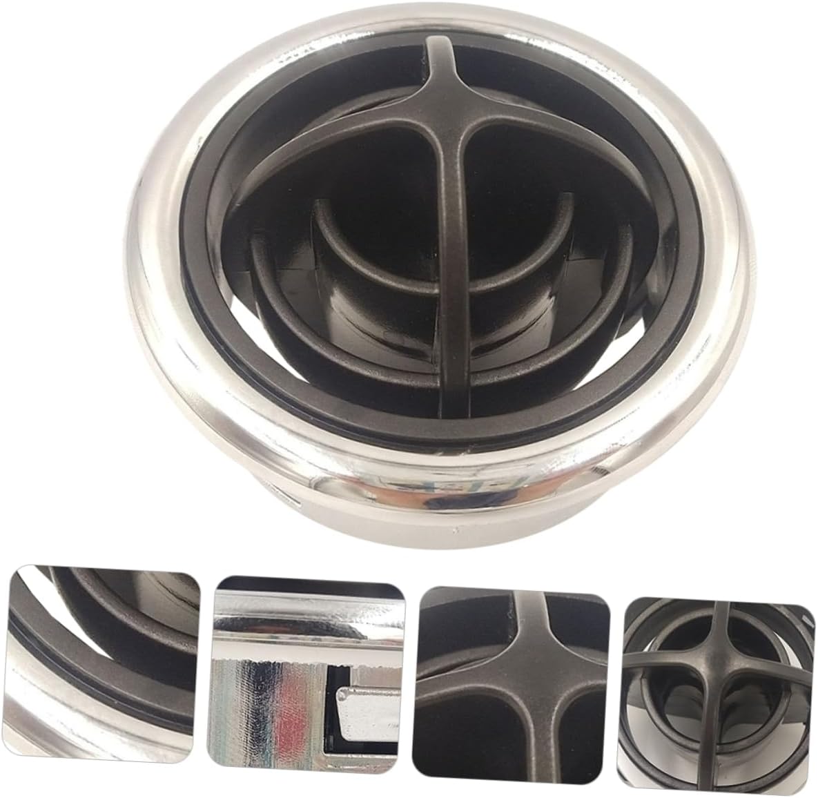 4 Pcs Car Air Conditioning Outlet Kit Air Outlet for Bus Hose Exhaust Window Vent Bus Air Outlet Portable Air Conditioner Wire Purifier Conditioners Deflector Unit Duct Abs Silver