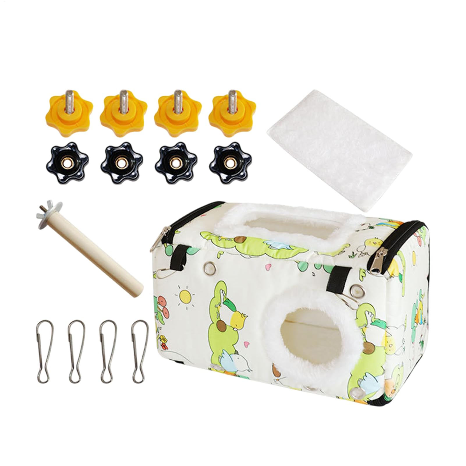 Nid pour perroquet suspendu et thermique : hamac en coton lavable pour cage