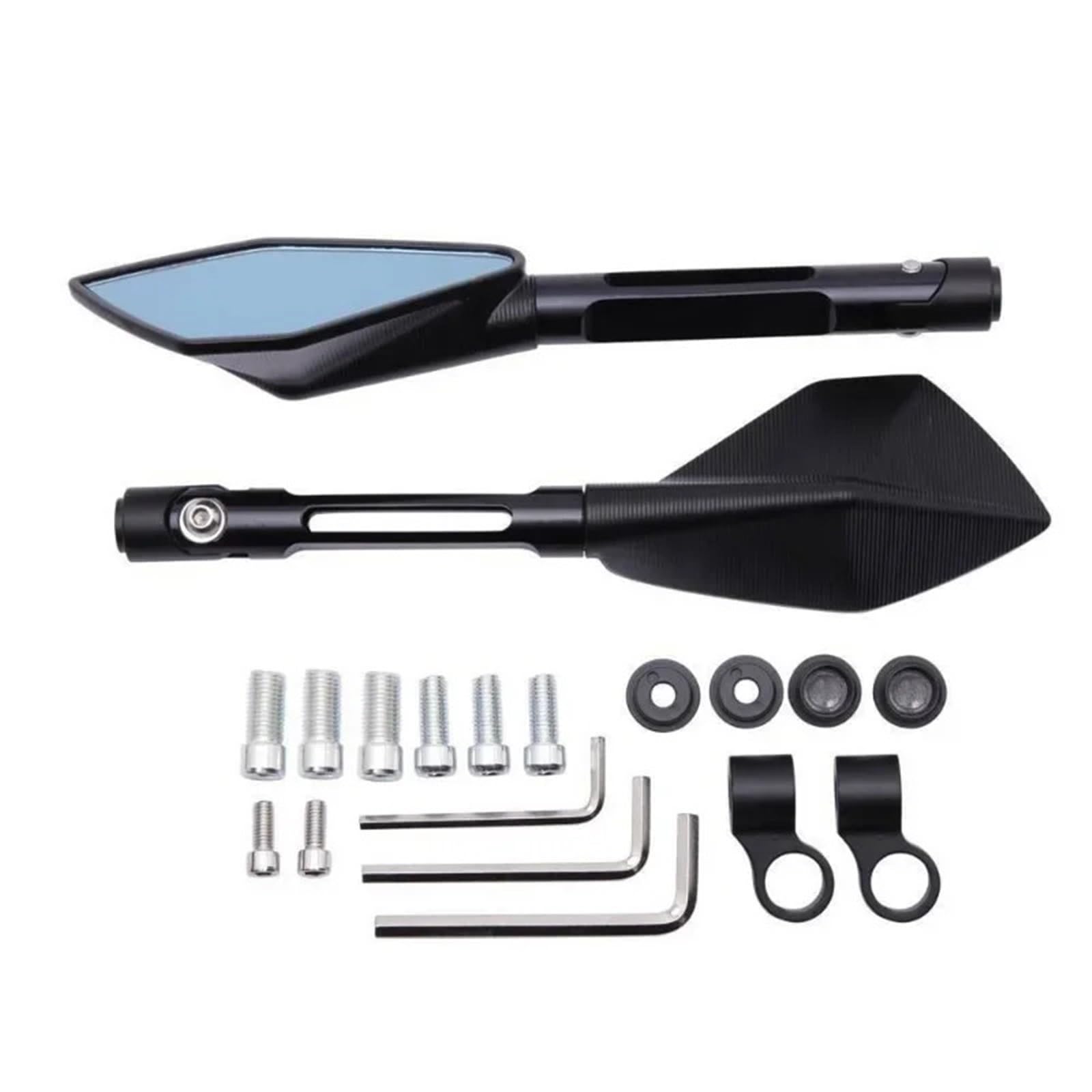 Espejos Retrovisores de Aluminio con Ajuste Antivibración para Kawasaki Z900 y Z650