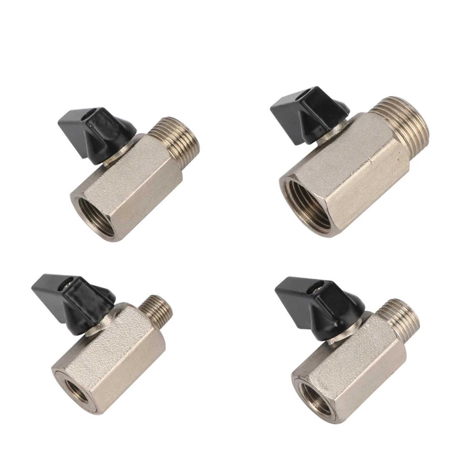 Robinet d'arrêt 1/4" mâle femelle laiton vanne bille compresseur air