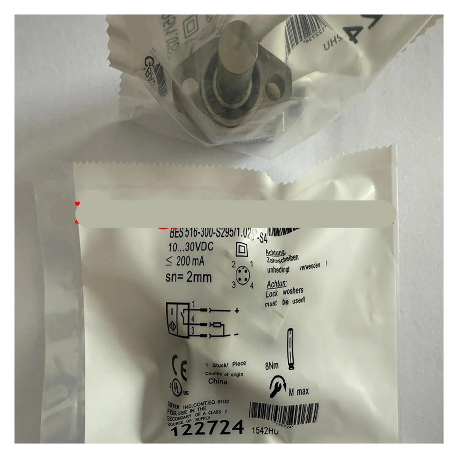 Tpkmvgap One Color 1Pcs Sensor Bhs003j Bes516-300-S295/1.025"-S4 Proximity Switch