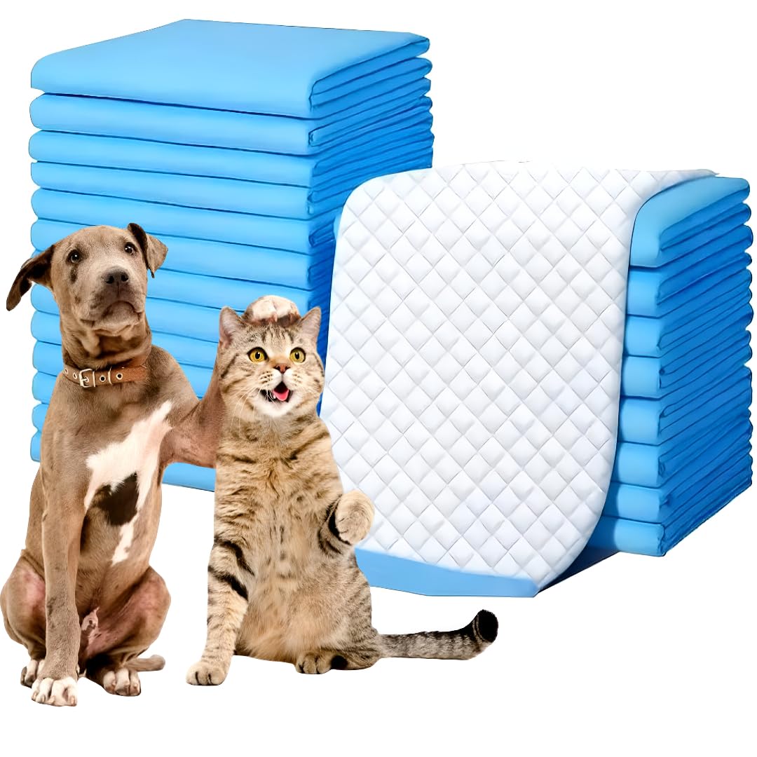 NTEK Puppy Training Pads 60x45cm Super Absorbent Leak Proof Dog Pads Disposable Large Pet Pads for Puppies and Dogs Odour Control and Incontinence Pads