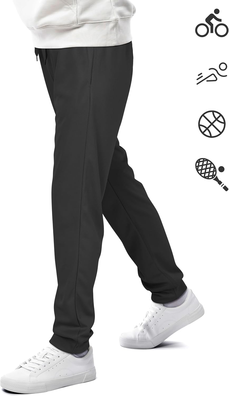 Resinta 4 Packs Boys' Mesh Active Sweatpants Boys Athletic Casual Jogger Pants with Pockets & Drawstring Workout Kids Clothes