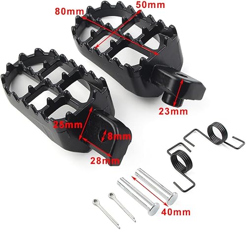 Miniatura 4 de GZYF Estriberas de motocross, estriberas CNC para Yamaha TW200 PW50 PW80 Pit Dirt Bikes para Honda CRF 507080100 Pit Dirt Bikes, XR50 XR70 Pit Dirt