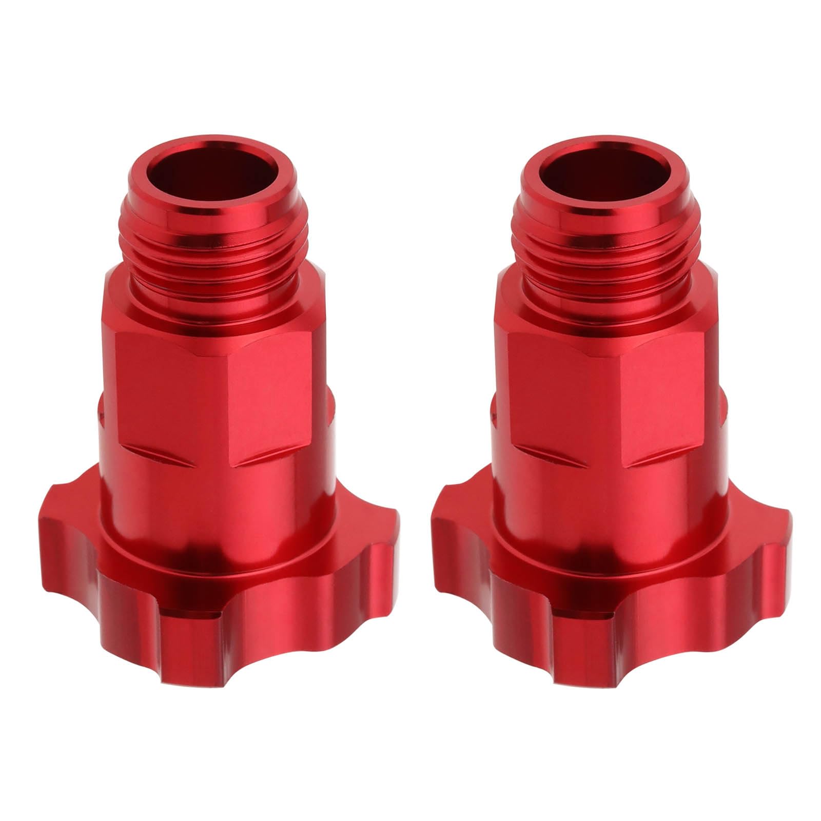 2Pcs M16x1.5mm External Thread PPS Red Aluminum Alloy Spray Gun Connector Compatible with DeVilBiss Compatible with GTI Pro-Lite Compatible with DV1 PPS, BI901_M