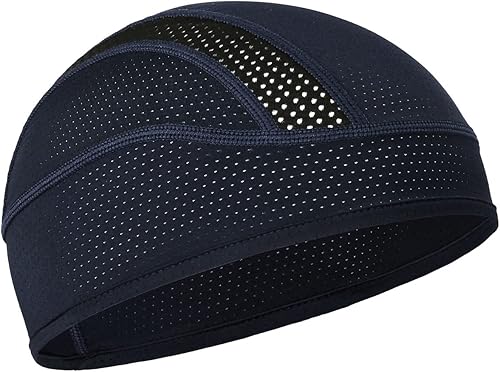 Skull Cap Helmet Liner Beanie, Cooling Mesh Cycling Running Hat for Men Women, Fits Under Helmets