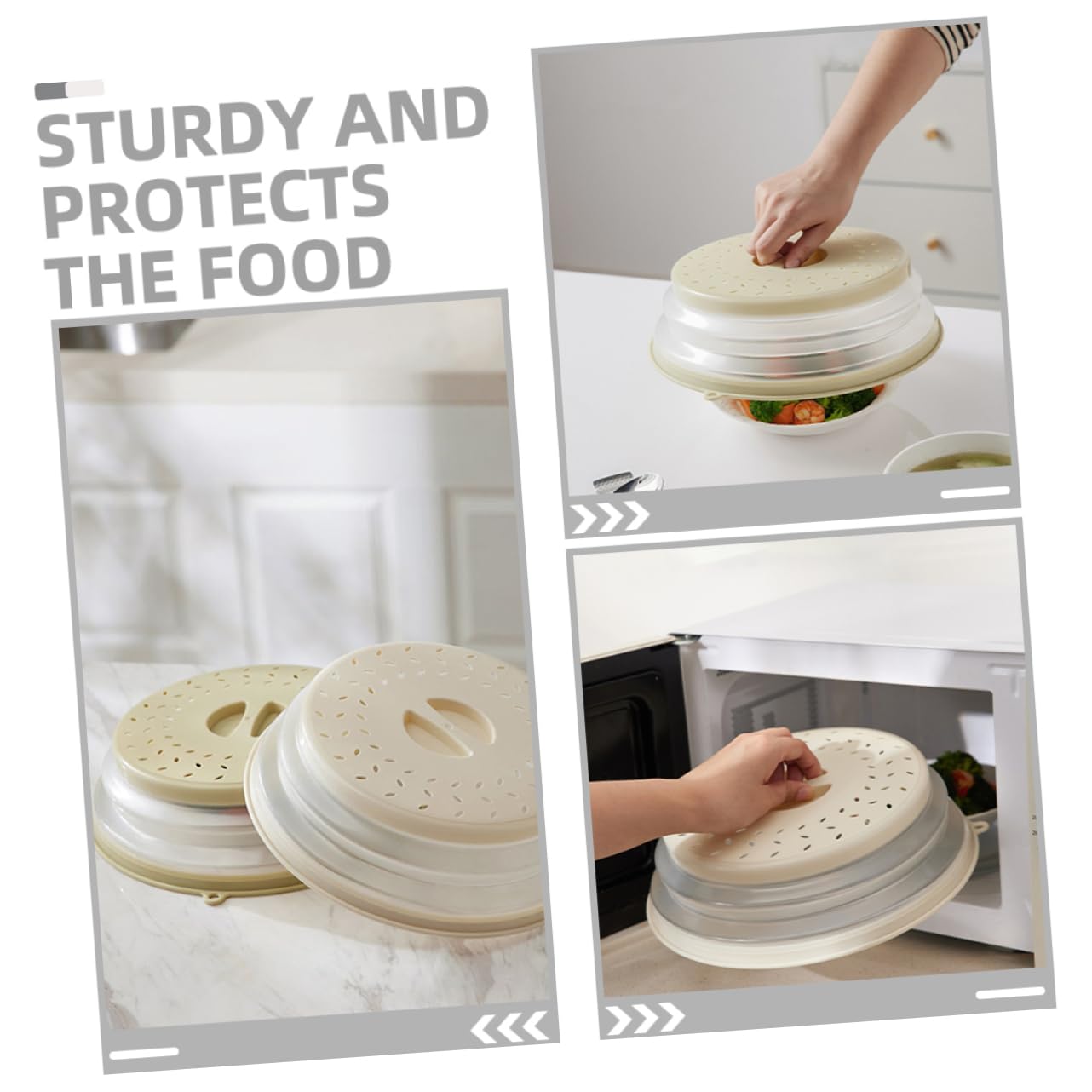 DECHOUS Cubierta de Microondas Plegable Pp 4 Piezas para Cocina Resistente al Aceite Color Aleatorio