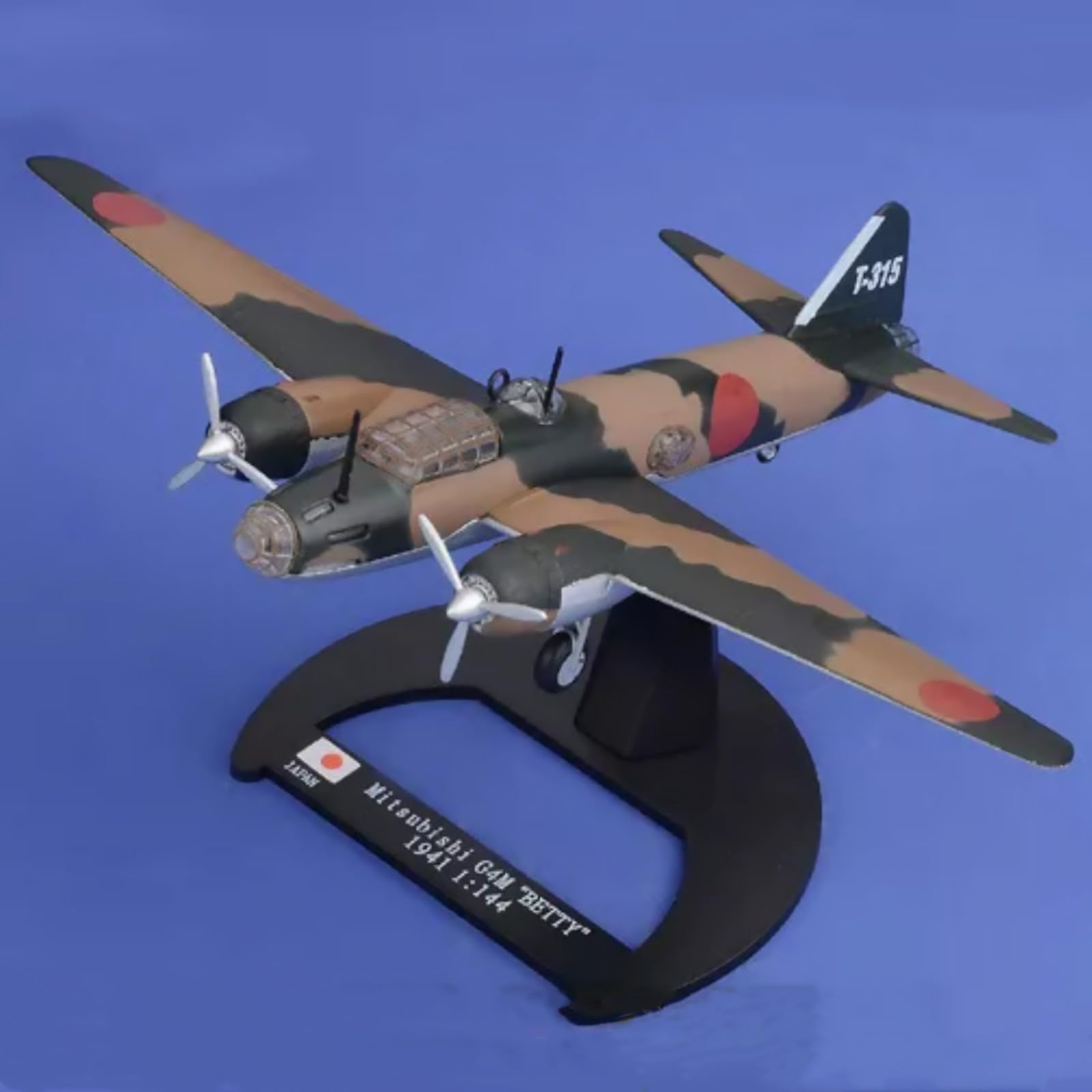 MOUDOAUER 1/144 Scala WWII G4M Betty Bomber Modello In Lega Modello Diecast Aereo Modello per Collezione