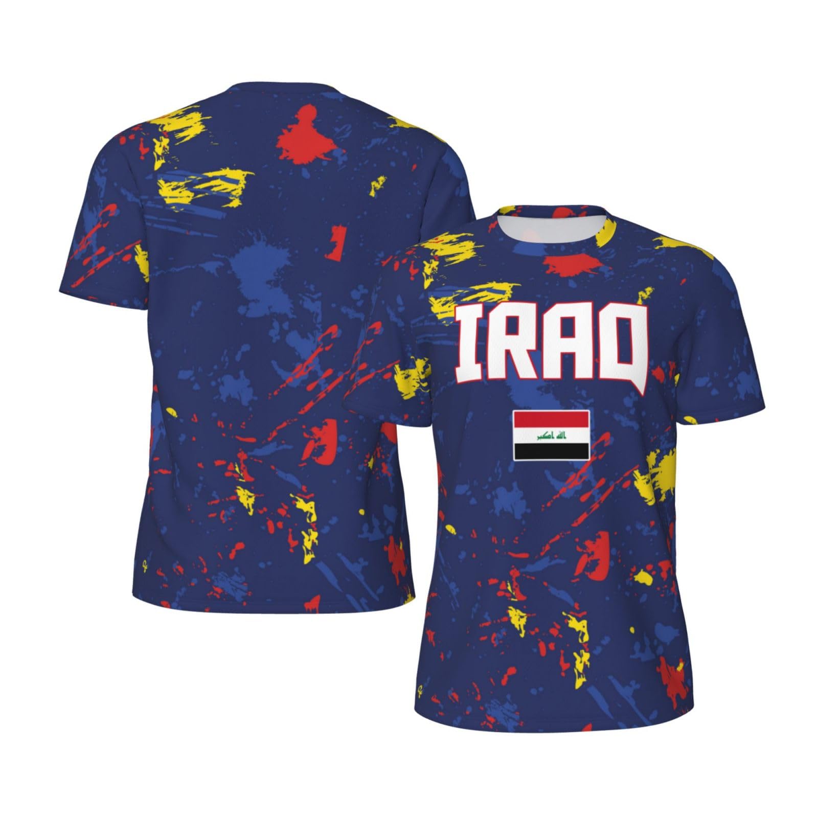 DABOYOZHZH Iraq Flag Cool Iraqans (125) Sports Jersey Mesh T-Shirt 3D Print for Running Cycling Soccer Tennis Fitness Climbing Shirts
