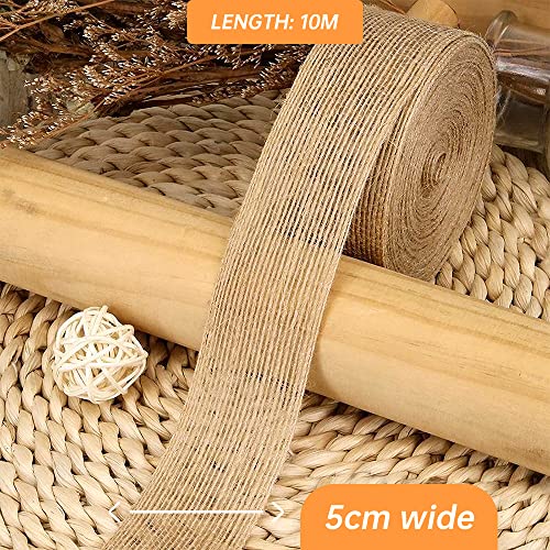 Nastro di iuta da 10 m, larghezza 5 cm, per